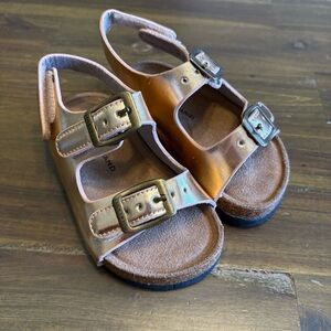 Lucky Brand Toddler Sandals Girls 7c Rose Gold Metallic new